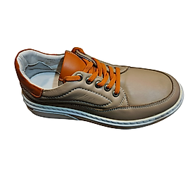 Mehmet Ali Saraç Deri Ayakkabı Krem Turuncu